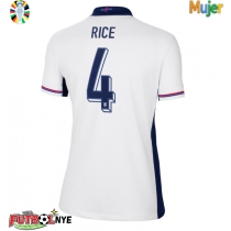 Camiseta Inglaterra Declan Rice #4 Primera Equipación para mujer Eurocopa 2024 manga corta
